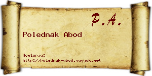Polednak Abod névjegykártya